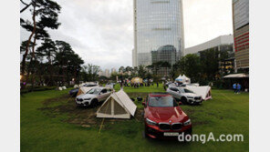 코오롱모터스, 잠실 롯데월드 잔디광장에 ‘BMW 차박존’ 조성