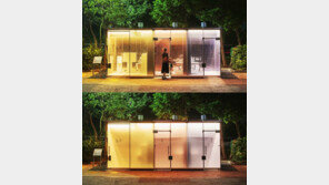 “내부 훤히 보여”…도쿄 번화가에 설치된 ‘투명 유리’ 화장실