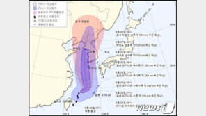 태풍 바비 진로 서해상으로 변경…오른편 한반도 타격 클듯