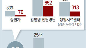 수도권 중증 병상 달랑 70개 남아… 의료진 감염에 병동 폐쇄도