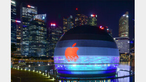 싱가포르 바다 위에… ‘애플 스토어’가 떴다