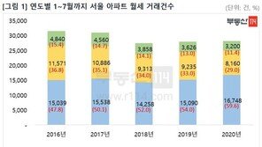 올해 서울 소형 아파트 월세 거래건수 5년來 ‘최대’