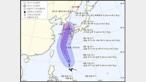 태풍 ‘마이삭’ 오후 ‘매우 강’으로…日오키나와 부근서 북진