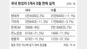 개소세 약발 떨어지자… 지난달 자동차 내수 대폭 감소