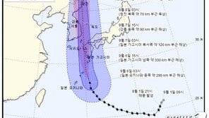 태풍 ‘하이선’ 내일 오전 부산→오후 강릉 접근…동해상 북진