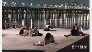 한강공원 잔디밭 막았더니… 통제선 밖 공터-계단 곳곳서 술판