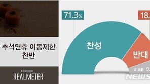 ‘추석 연휴 이동제한 찬성’ 71%…여성과 대구경북서 찬성 많아