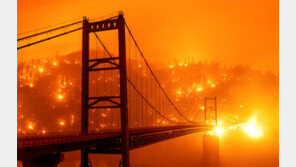 산불에 휩싸인 캘리포니아… 다리까지 삼킬듯
