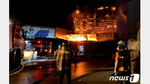 인천 남동공단 폐기물처리업체 불…3시간40여분만 초진
