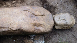 북한산에서 발견된 고려시대 석불입상