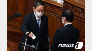 스가, 日 신임 총리로 선출…7년 8개월 만의 총리 교체