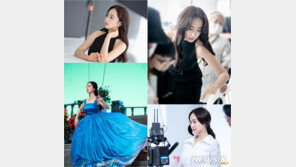 김민정, 드레스 입고 날았다?…전신에 와이어 달고 화보