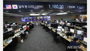 원·달러 환율, 8개월 만에 최저치로… 1160.3원 마감