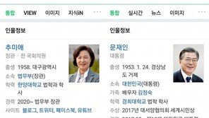 네이버, ‘추미애 검색 의혹’에 “기술적 오류…긴급히 수정”