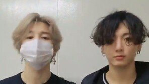 방탄소년단 지민 “며칠 몸 안좋아…기다리게 해서 미안” 손하트 인사