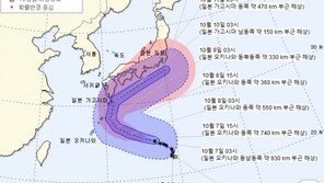14호 태풍 ‘찬홈’ 日 도쿄로 향해…우리 해상은 간접영향