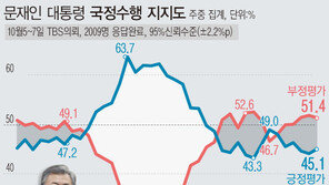 文대통령 지지율, 45.1%…北·강경화 등 악재에 지지층 결집