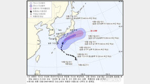 제14호 태풍 일본 남쪽 해상서 열대성 저기압으로 약화