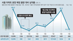 분상제이후 연기… 연기… 서울 9월예정 699채중 실제 분양 99채뿐