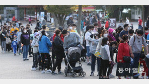 거리두기 완화후 첫 주말… 서울대공원 장사진
