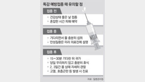 달걀 알레르기 있으면 의사와 미리 상의… 접종후 문지르지 말아야