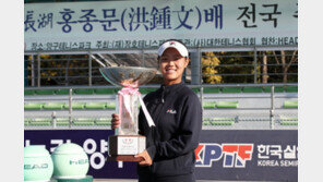 ‘한국 테니스 샛별’ 백다연, 장호배 주니어 여자 단식 첫 4연패