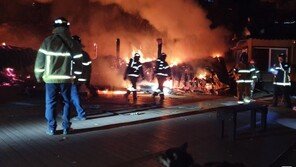 상주 남장사 ‘중궁암’, 화재로 붕괴…5시간 넘게 진화 중