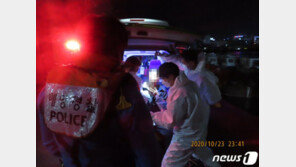 부산 벌크선에서 작업하던 50대, 줄에 걸려 넘어져 중상…병원 이송