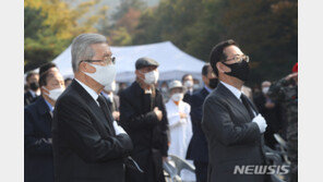박정희 추도식 참석한 김종인…“여기 왜 왔냐” 현장 소란