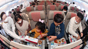 A380 기내식 먹으며 하늘위 단풍놀이