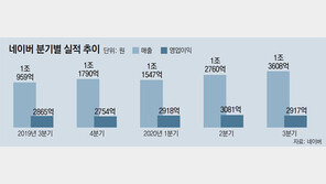 네이버, 언택트 쇼핑-핀테크 사업 질주… 3분기도 20% 넘는 성장