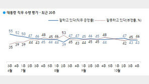 국감 후에도 ‘견고’…文대통령 국정지지율 2주 연속 43%
