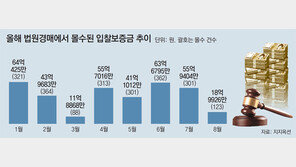 너도나도 ‘패닉 바잉’에… 부동산 경매 몰수보증금 올 355억