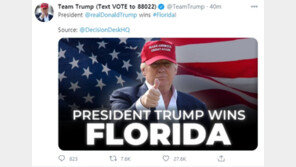 트럼프 선거본부, 초접전 플로리다서 이른 ‘승리 선언’