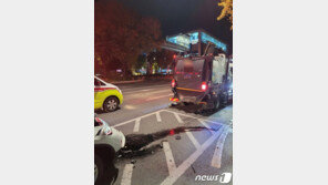 ‘만취’ BMW 차량, 음식물쓰레기 수거차 받아 환경미화원 사망