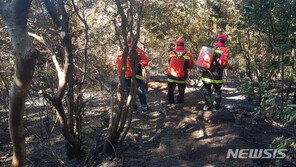 제주 성산 유건에오름 정상서 불…인명피해 없어