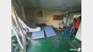 ‘액셀’ 잘못 밟은 싼타페, 가게 돌진 유리창 ‘와르르’