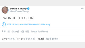 ‘선거조작’ 주장해온 트럼프, 이번엔 “내가 이겼다!”