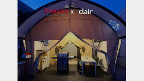 클레어 공기청정기, 라마다 서울 동대문 호텔 글램핑 존에 전시 운용 