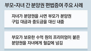 ‘부모 찬스’로 분양권 산 20대… ‘다운계약’으로 아들에 넘긴 엄마