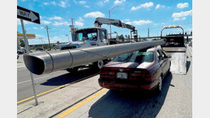 승용차보다 긴 전봇대… 훔쳐서 팔려다 딱 걸려