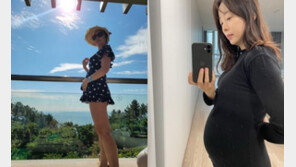 ‘임신 8개월’ 박은영, 만삭 D라인 공개 “배가 훨씬 커져”