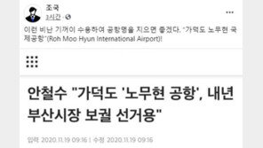 “노무현 국제공항? 작은 비석 하나 남기라 하신 분” 비판 목소리