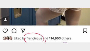 SNS 섹시 모델 노출사진에 프란치스코 교황 ‘좋아요’가…실수?