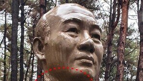 전두환 동상 톱으로 훼손한 50대 구속영장 신청…“재범 우려”