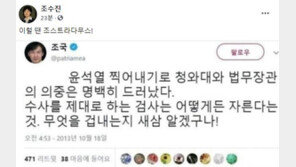 “‘윤석열 찍어내기’로 靑·법무장관 의중 드러나” 조국 트윗 화제