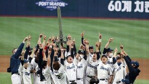 일본도 주목, NC 집행검 세리머니 “코로나19 극복한 시즌의 환희”