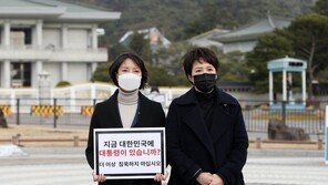 국민의힘 초선, 靑 릴레이 1인 시위…“대통령 면담 요청”