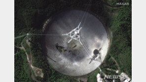 푸에르토리코의 900톤짜리 세계 최대 천체 망원경 붕괴