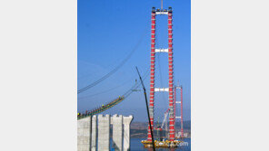 대림-SK건설, 세계 최대 규모 터키 차나칼레대교 ‘캣 워크’ 설치 진행